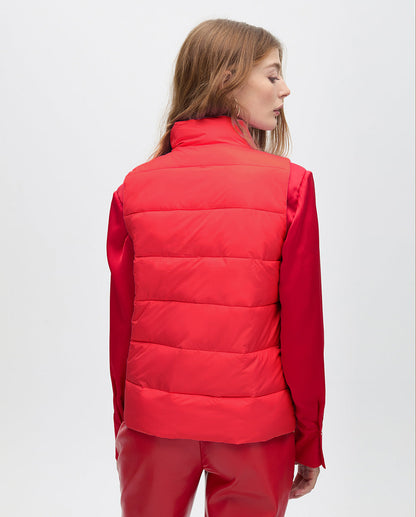 Padded Short Vest with Contrasts