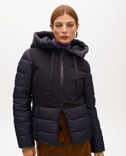 Fitted Contrast Padded Short Anorak
