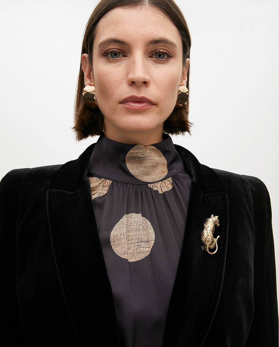 Fitted Velvet Coat