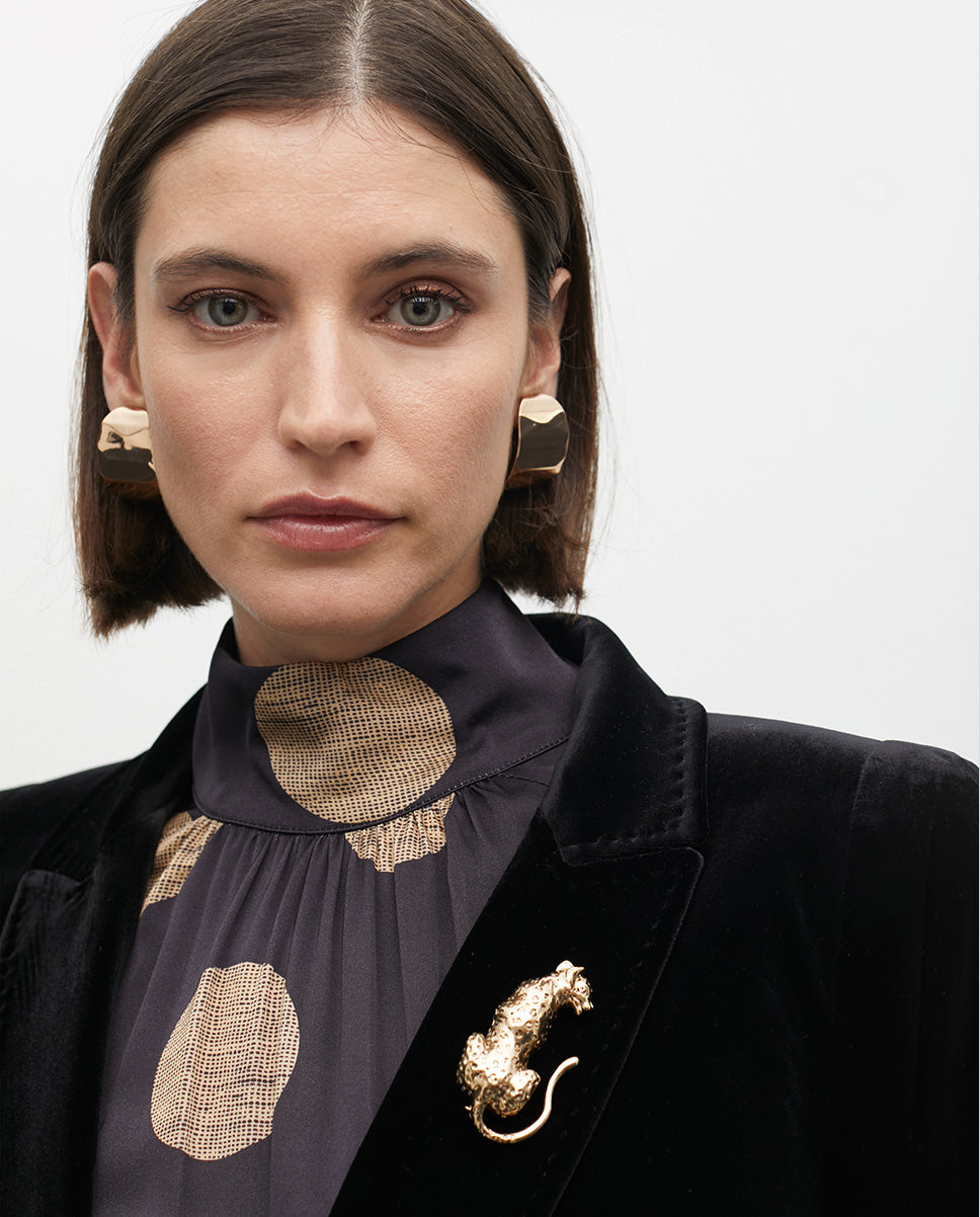 Fitted Velvet Coat