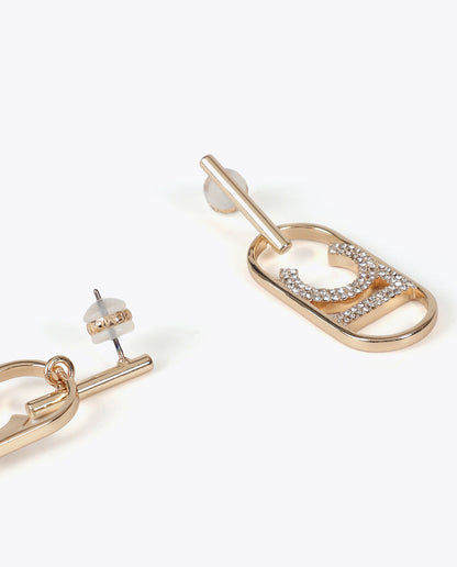 Oval LOGO jewel earrings