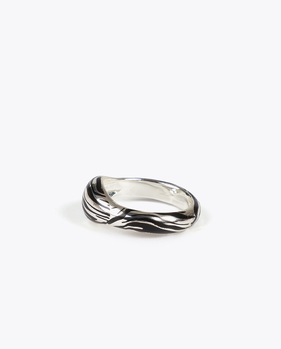 Bicolor Animal Print Ring Set
