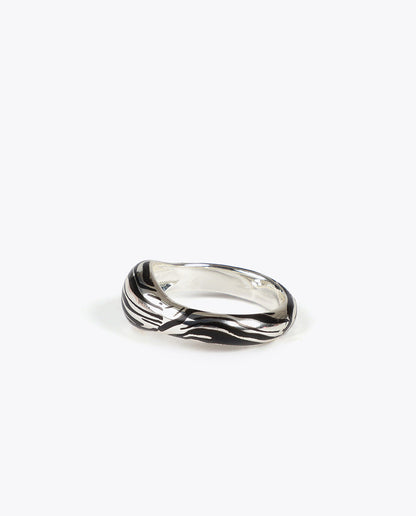 Bicolor Animal Print Ring Set