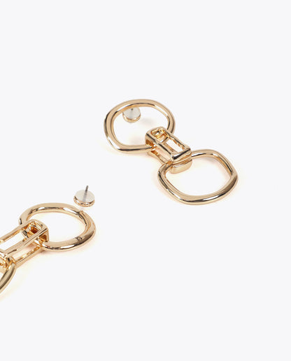 Double Rounded Link Earrings