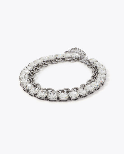 Double Jewel Short Necklace Set