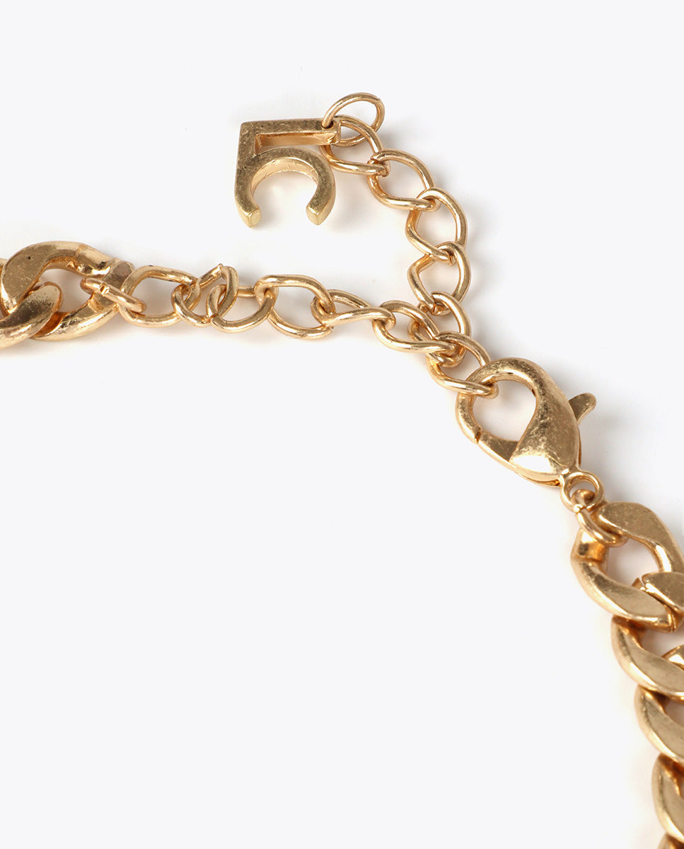 Metallic Fringe Bib Necklace