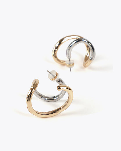 Combined Piercing Effect Earrings
