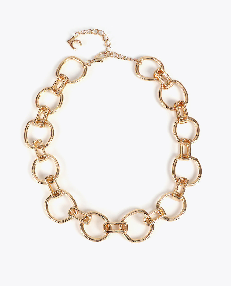 Short Rounded Link Necklace