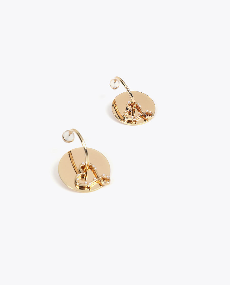 Mobile Hoop Earring with Infinity Heart