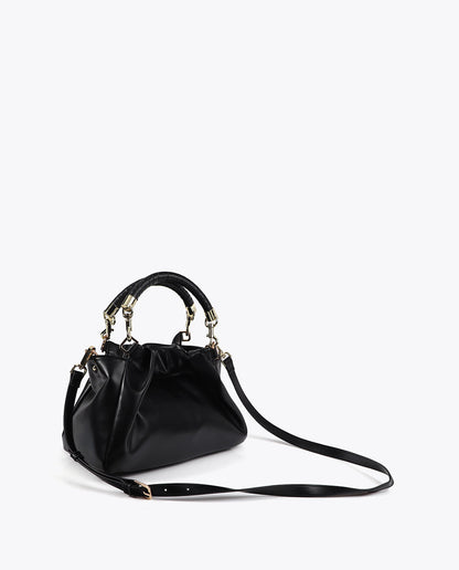 Crossbody Bag Leather Effect with Braided Handle and Metal Details