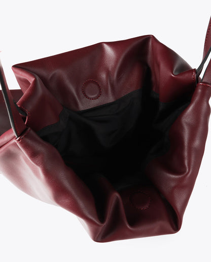Leather Effect Shopper Bag with Oval LC Logo