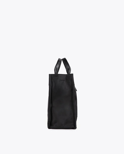 Nylon Bag with Leather Effect