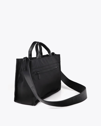 Nylon Bag with Leather Effect