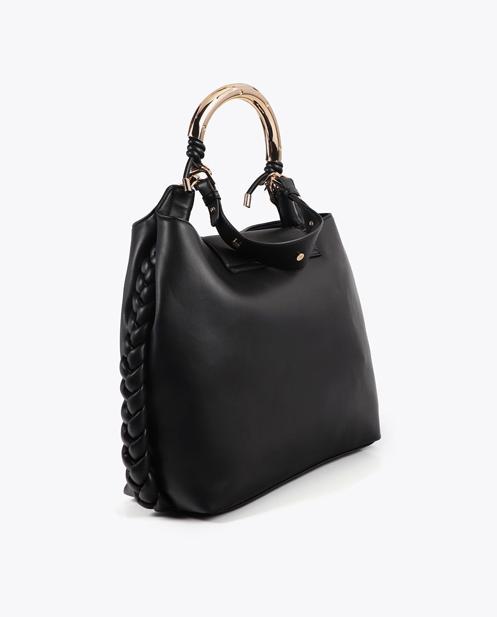 Customized Metallic Handle Shopper Bag