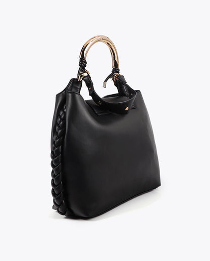 Customized Metallic Handle Shopper Bag
