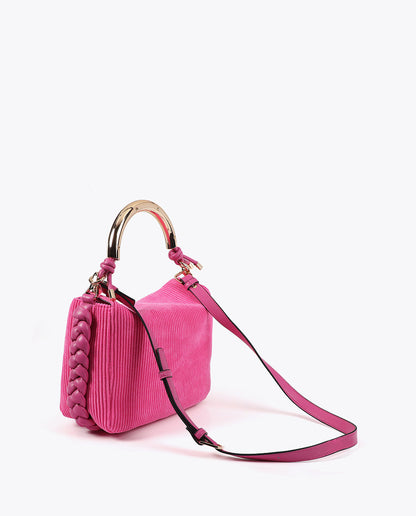 Custom Metallic Handle Crossbody Bag