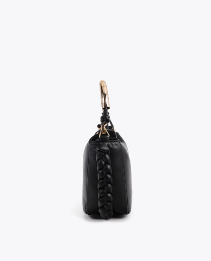 Customizable Metallic Handle Crossbody