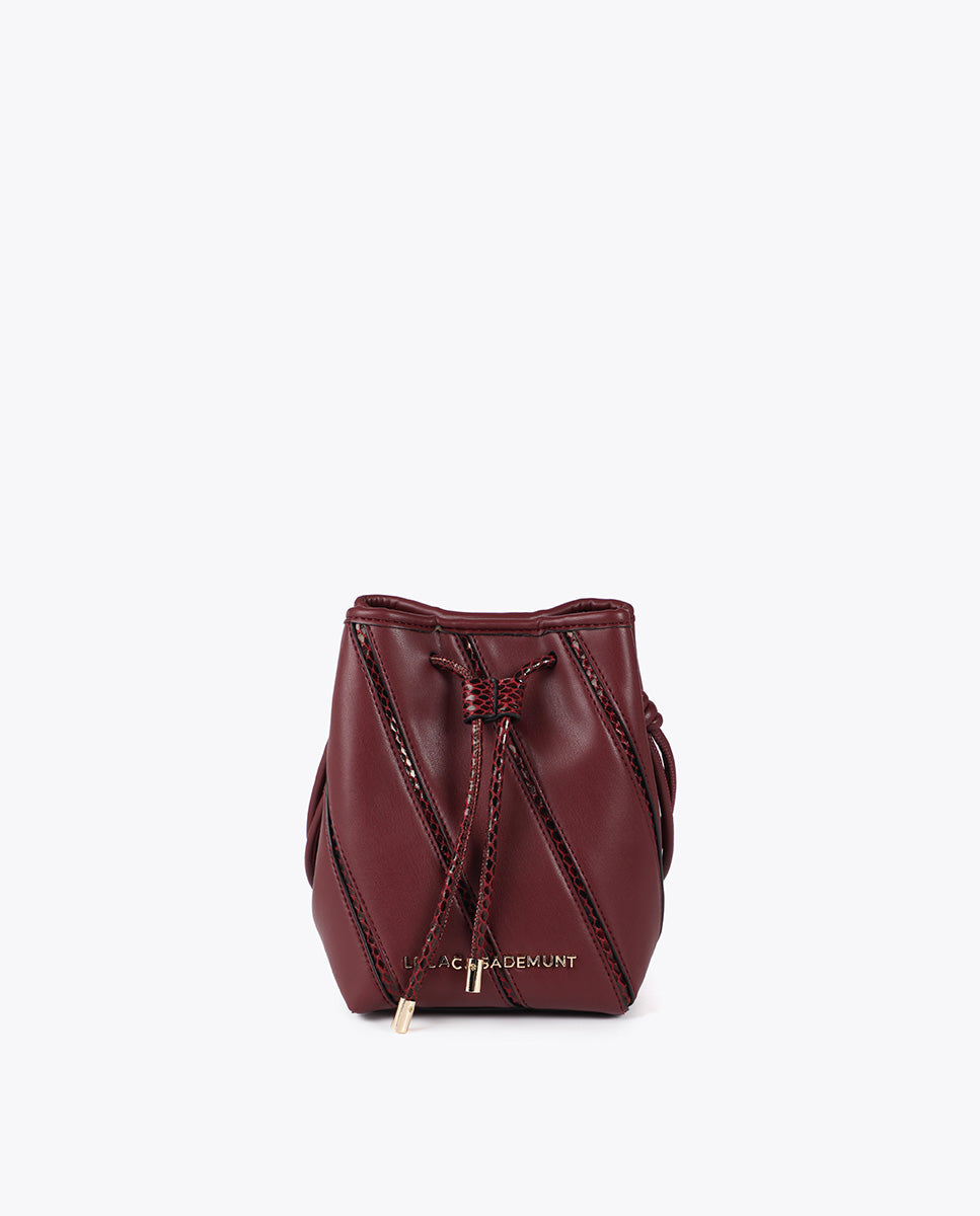 Shoulder Bag with Snake Effect Details