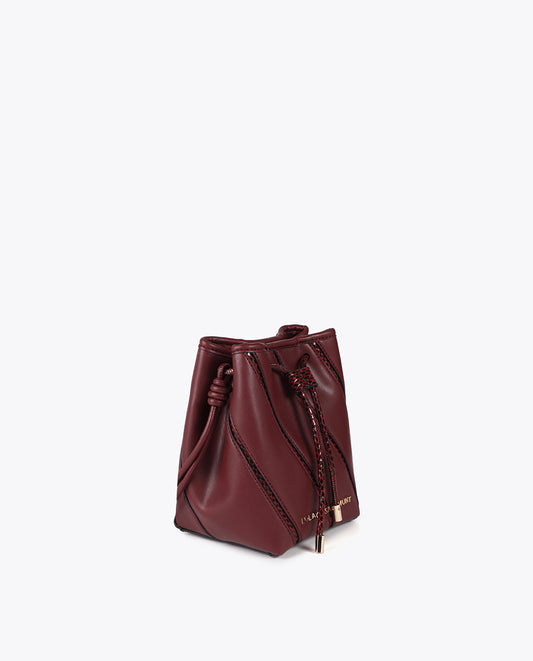 Shoulder Bag with Snake Effect Details