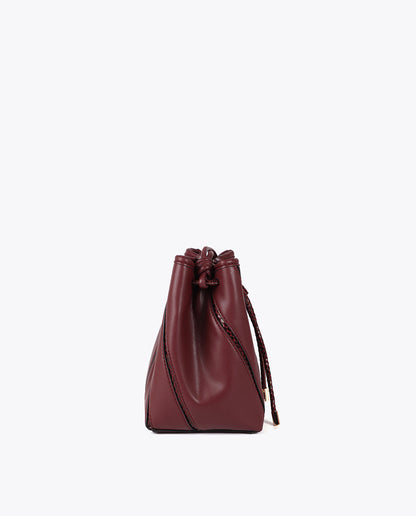 Shoulder Bag with Snake Effect Details