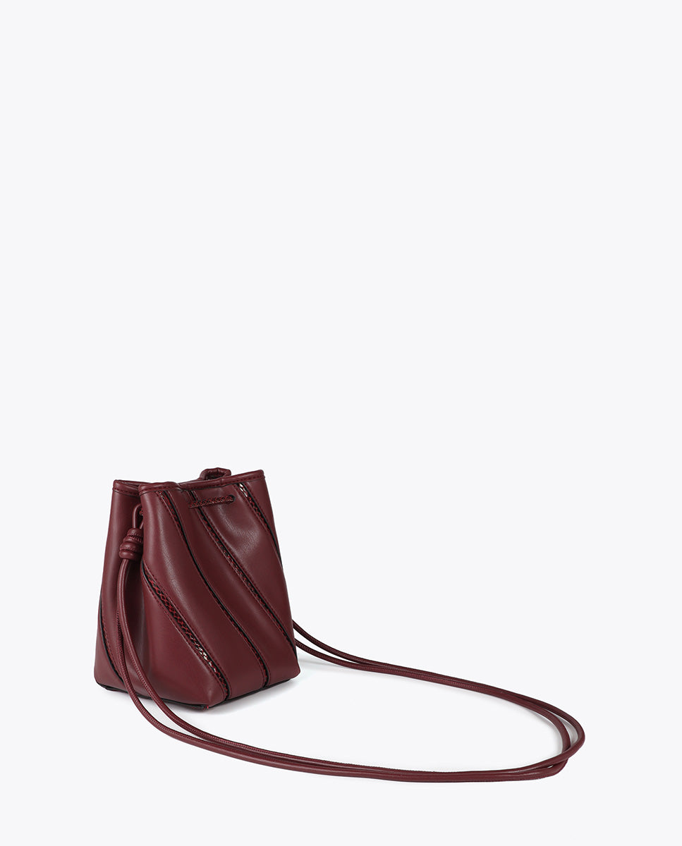 Shoulder Bag with Snake Effect Details