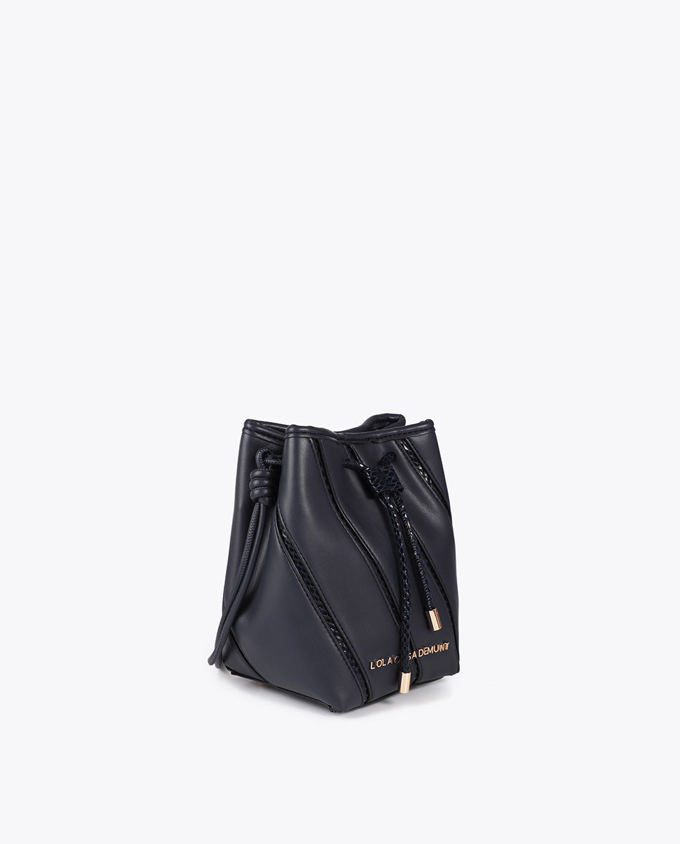 Shoulder Bag with Snake Effect Details