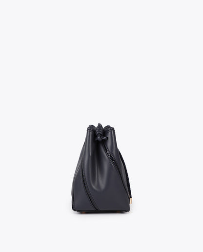 Shoulder Bag with Snake Effect Details