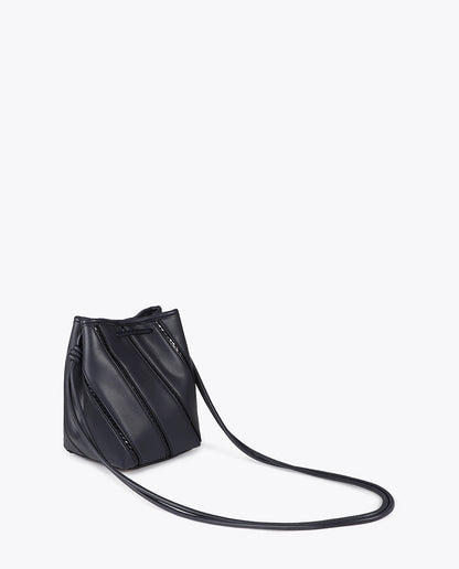 Shoulder Bag with Snake Effect Details