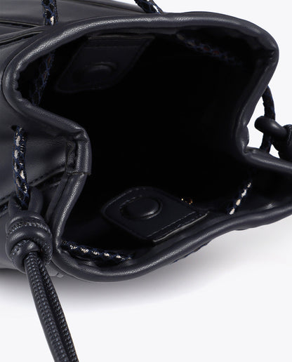 Shoulder Bag with Snake Effect Details