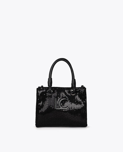 Sequin Logo Mini Shopper