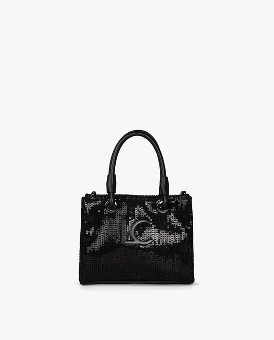Sequin Logo Mini Shopper