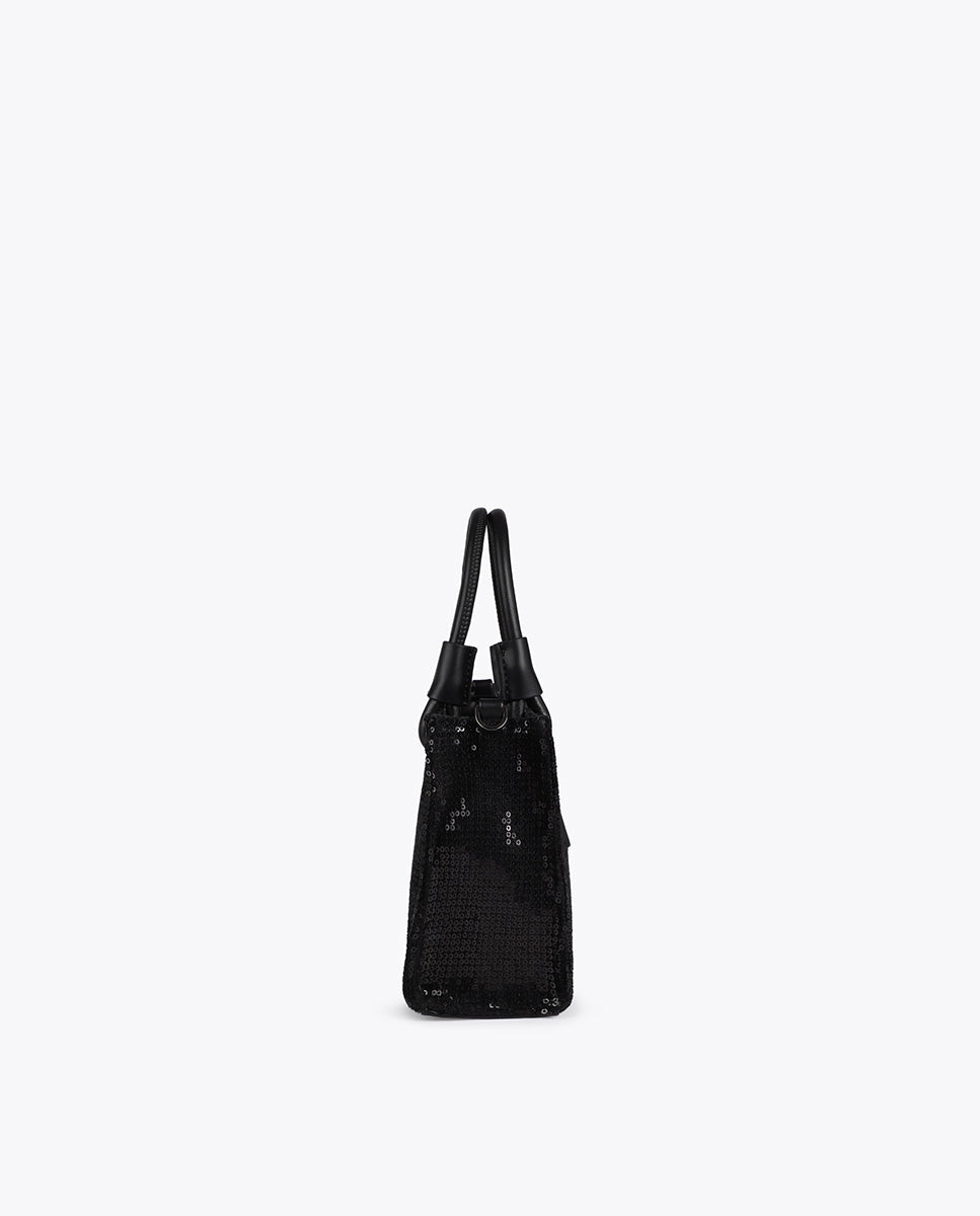 Sequin Logo Mini Shopper
