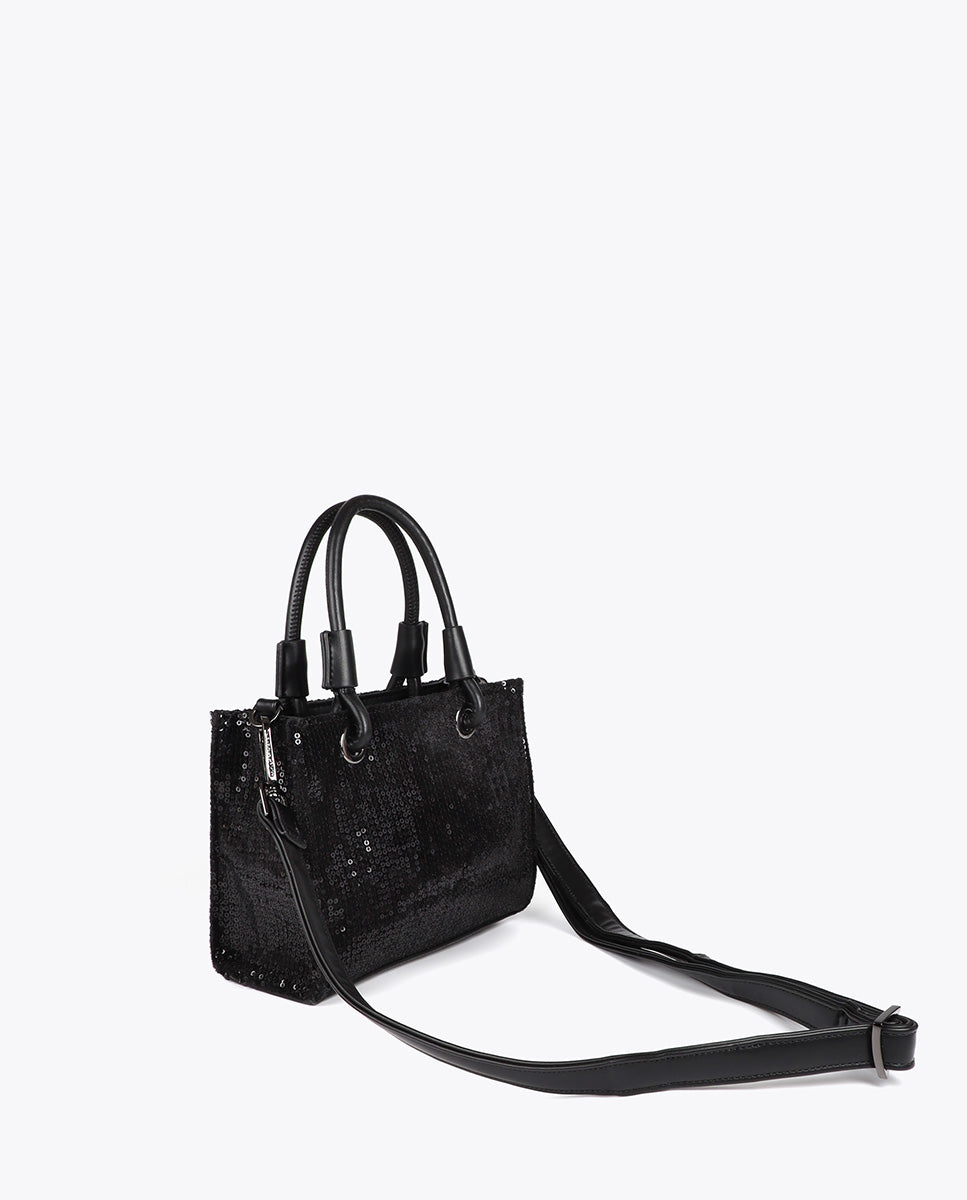 Sequin Logo Mini Shopper