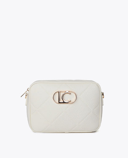 Monogram Diamond Oval Logo Faux Leather Crossbody