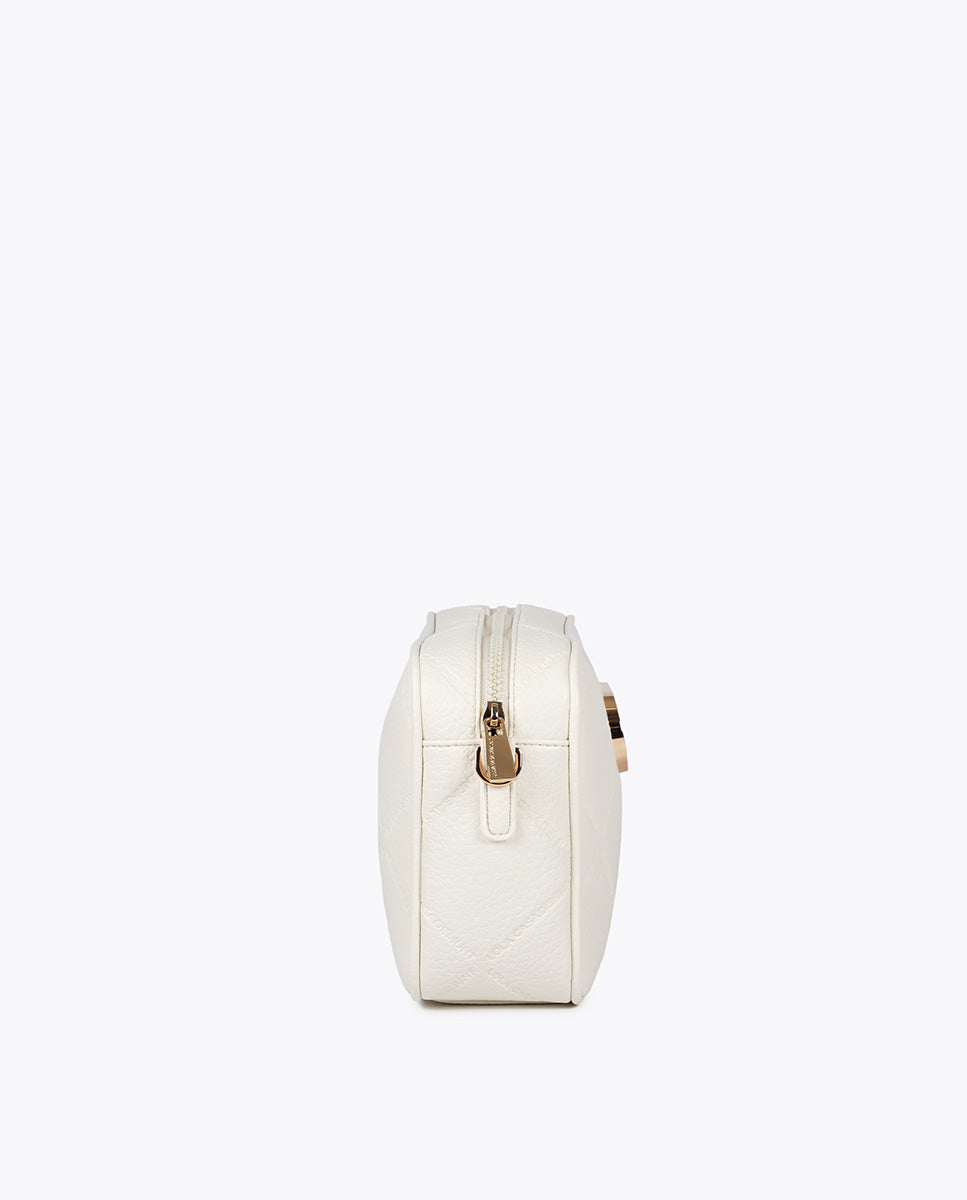 Monogram Diamond Oval Logo Faux Leather Crossbody