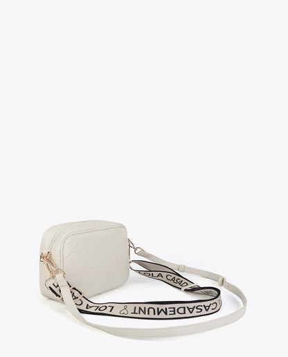 Monogram Diamond Oval Logo Faux Leather Crossbody
