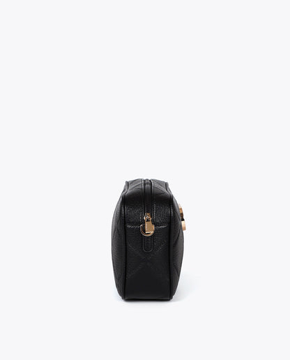 Monogram Diamond Oval Logo Faux Leather Crossbody