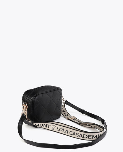 Monogram Diamond Oval Logo Faux Leather Crossbody