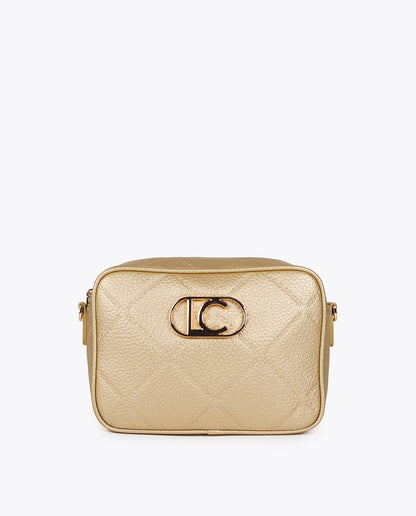 Monogram Diamond Oval Logo Faux Leather Crossbody