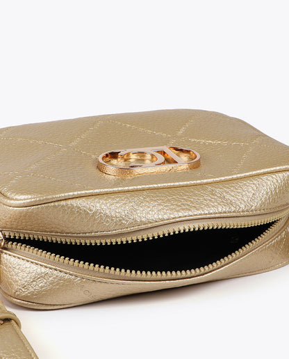 Monogram Diamond Oval Logo Faux Leather Crossbody
