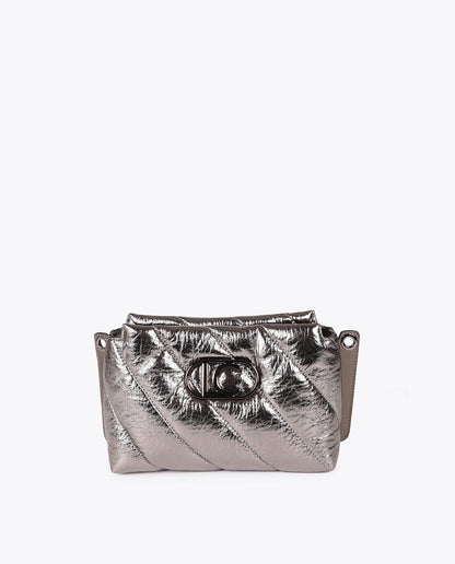 Quilted Metallic Crossbody Bag