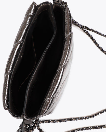 Quilted Metallic Crossbody Bag