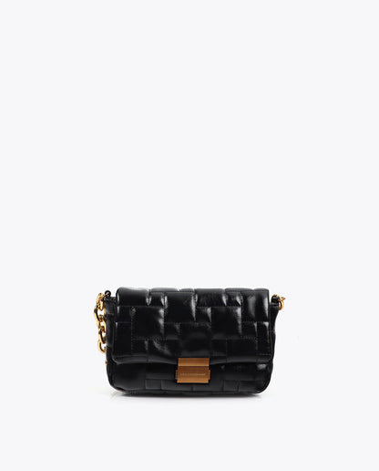 Padded Shoulder Bag with Custom Automatic Closure