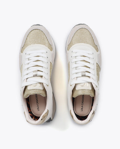 Sneaker with Custom Sole and Animal Print and Leather Details