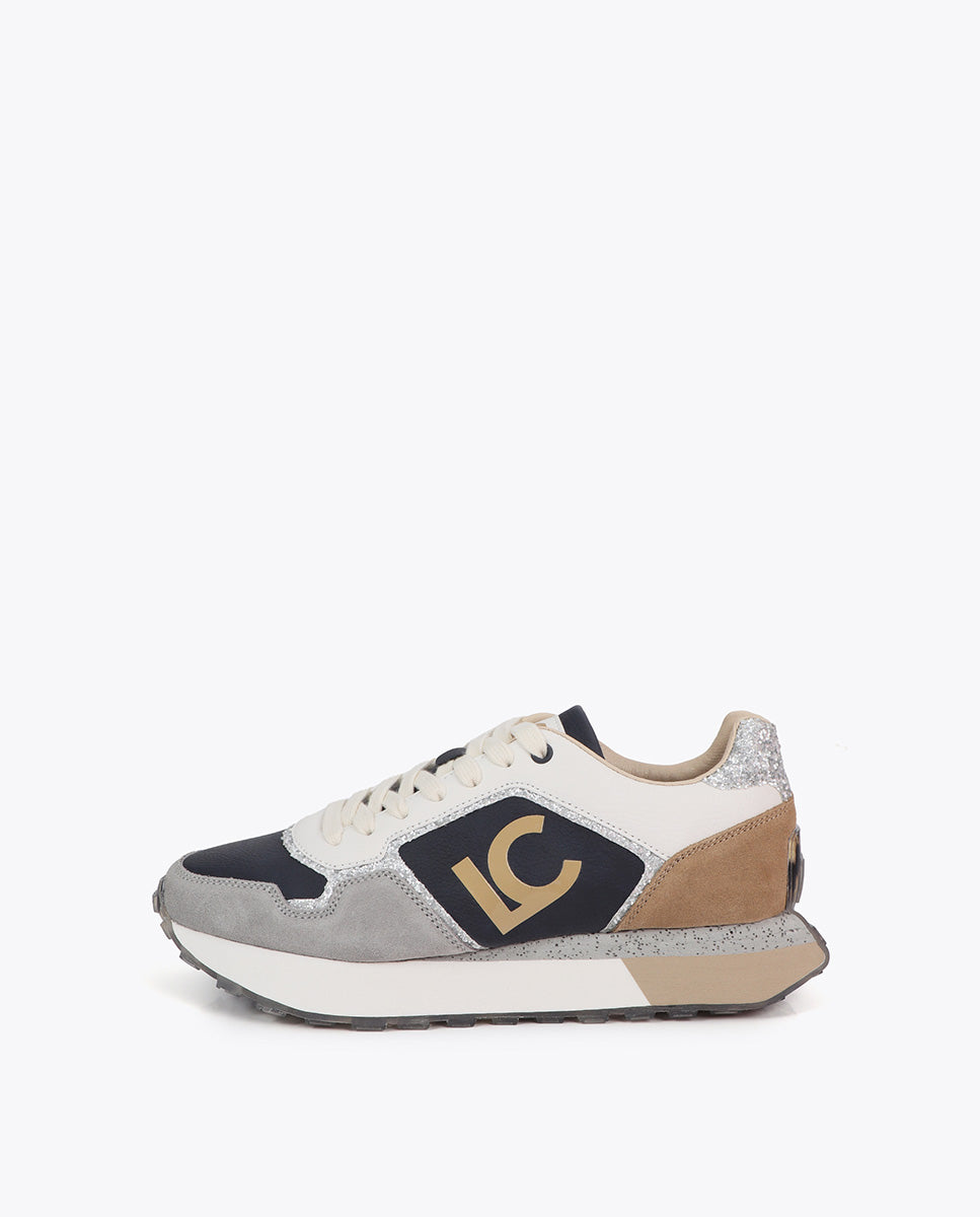 Animal print trainers with personalised sole and leather details