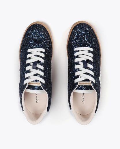 Sneakers with Hidden Wedge and Leather Details