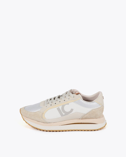 Sneakers with Multi-Texture Sole and Leather Details