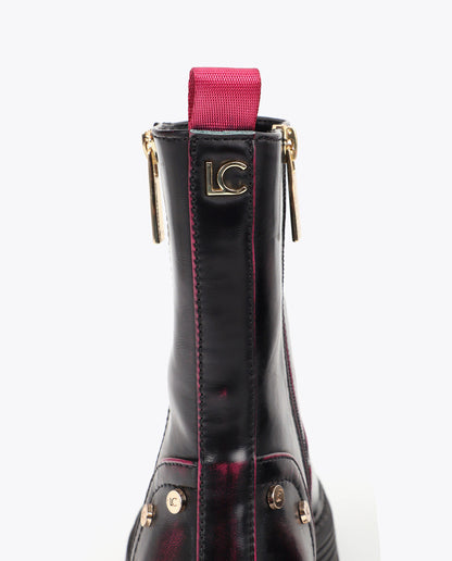 Boot with Gradient Effect and Metallic Details