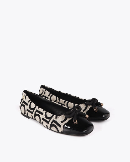 Round Toe Ballerina with Front Bow
