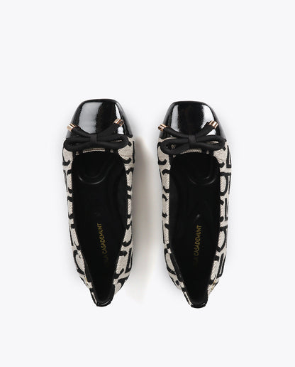 Round Toe Ballerina with Front Bow